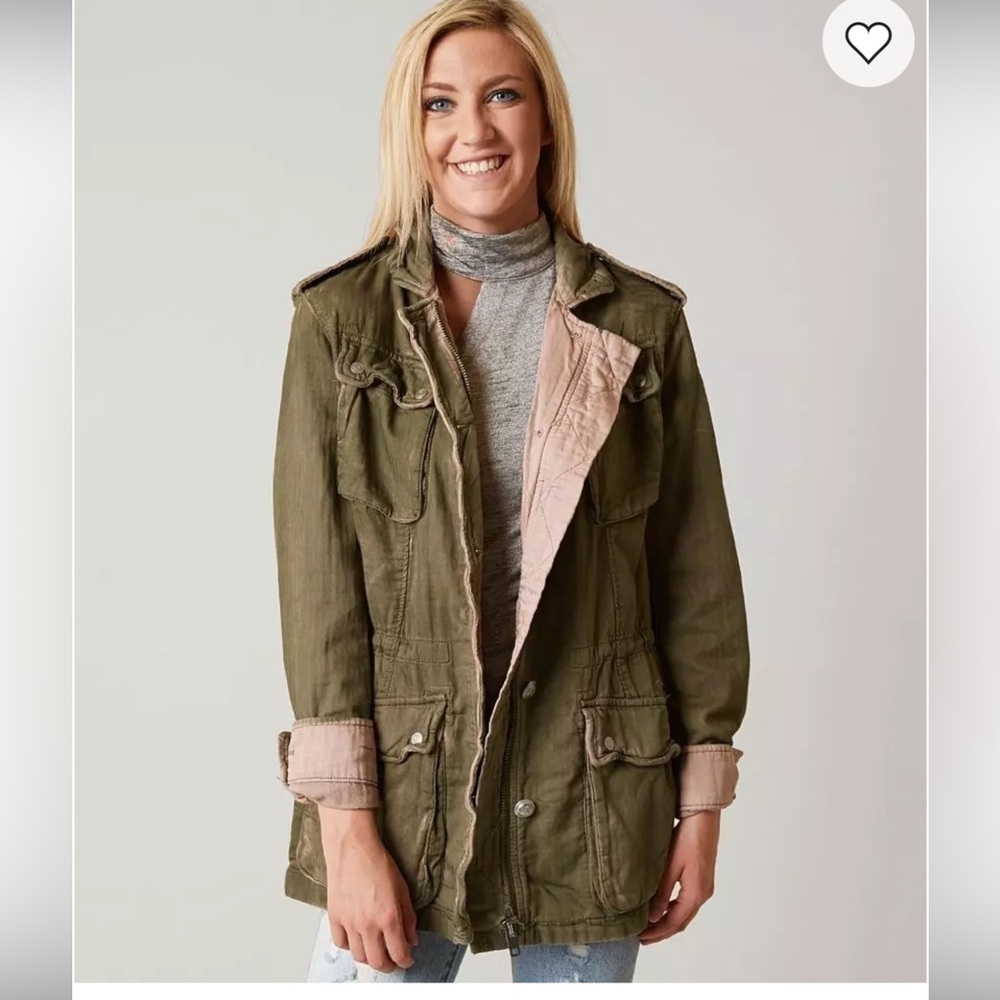Free People Double Cloth Military Jacket L